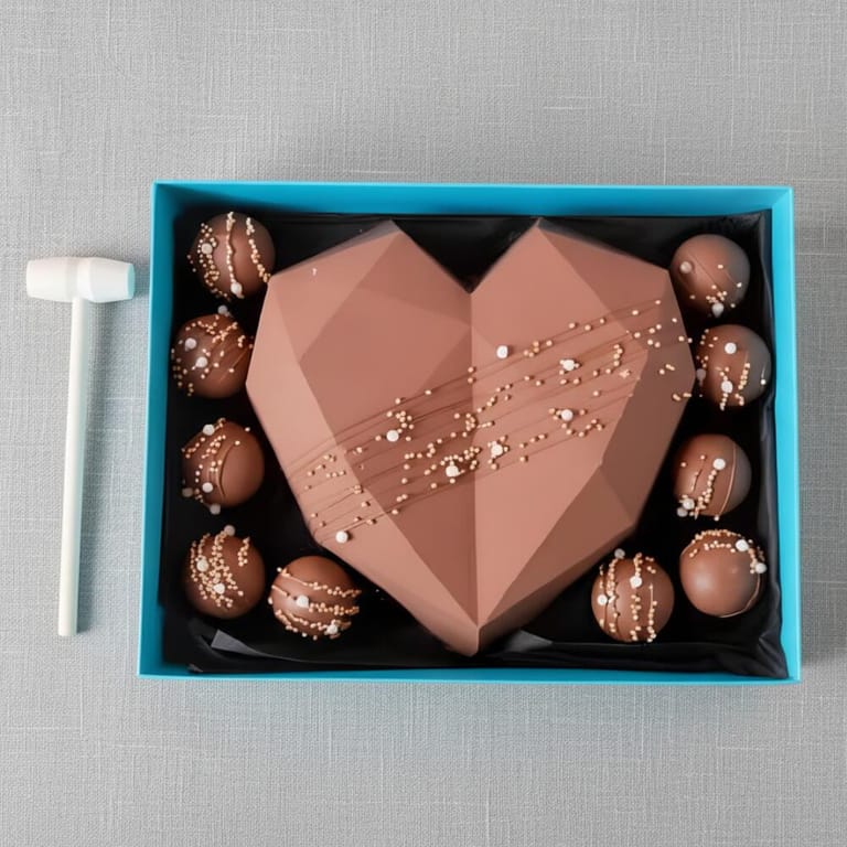 Diamond Chocolate Heart Truffles Delight - Image 2