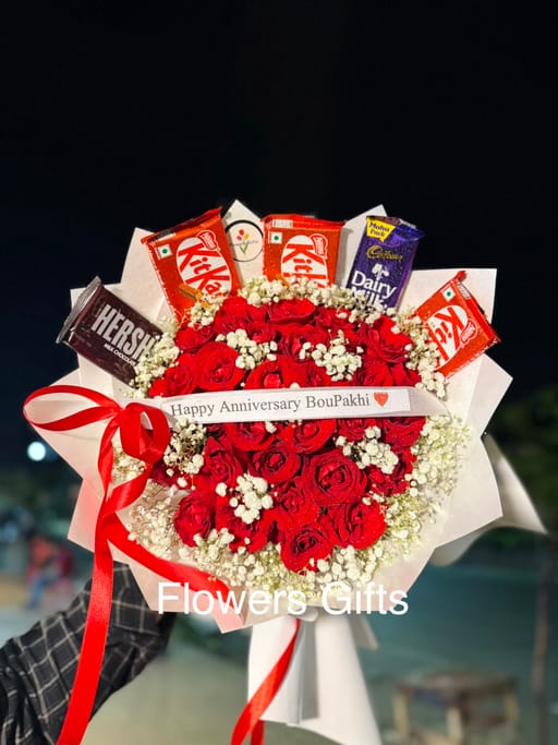 Premium Rose & Chocolate Bouquet 