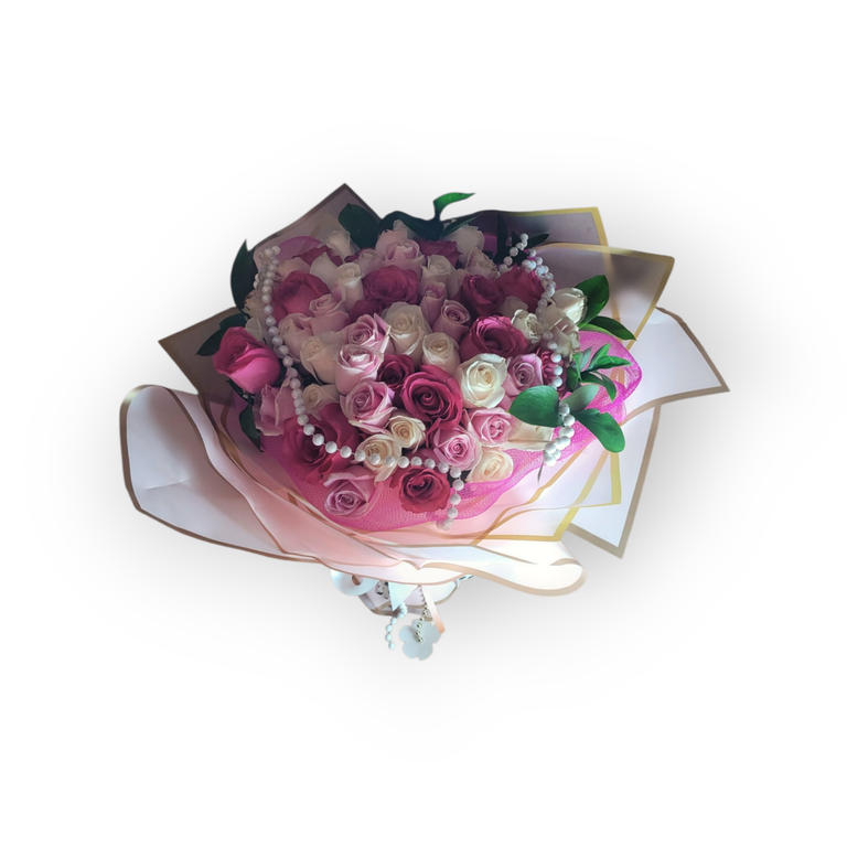 Hollywood Regency, Pink Mix Roses Bouquet - Image 6
