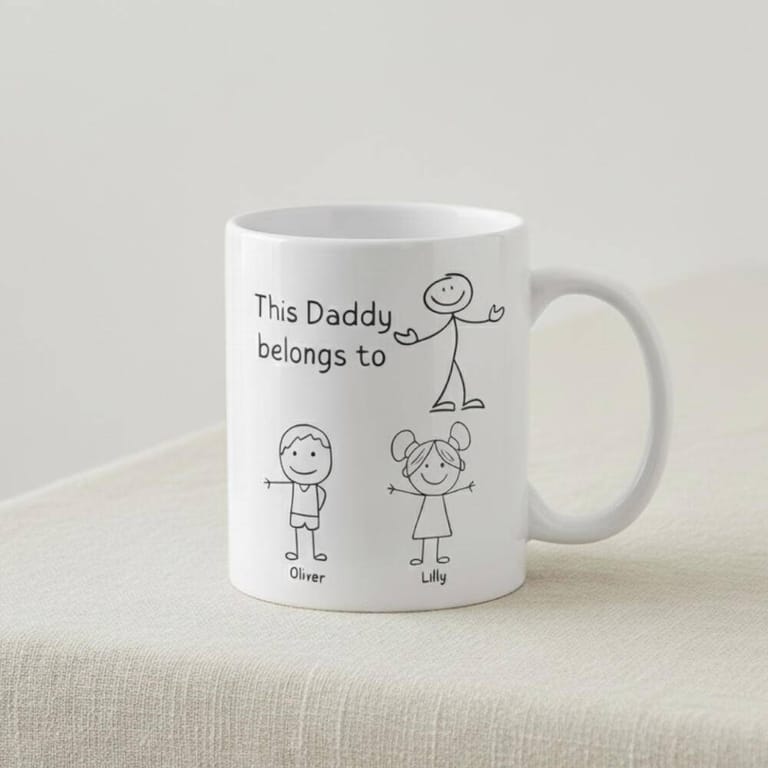 Daddy Belongs to Us Personalized Name Mug - Image 2