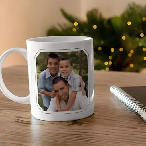 Dad of Boys Personalized Photo Mug