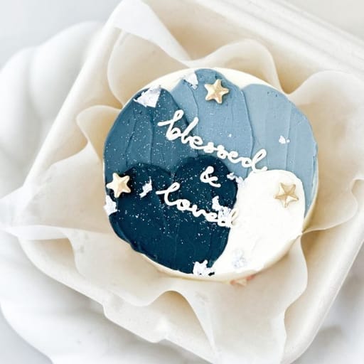 Midnight Stars Bento Cake