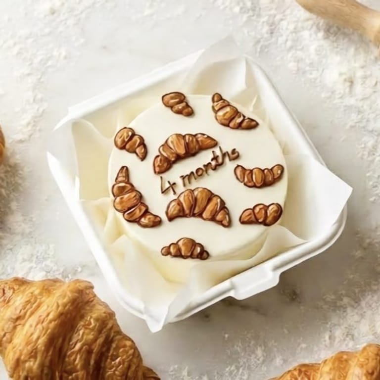 Croissant themed Bento Cake
