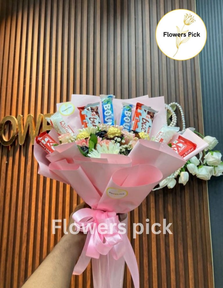 Premium Flowers And Chocolate Bouquet💐 - Image 4