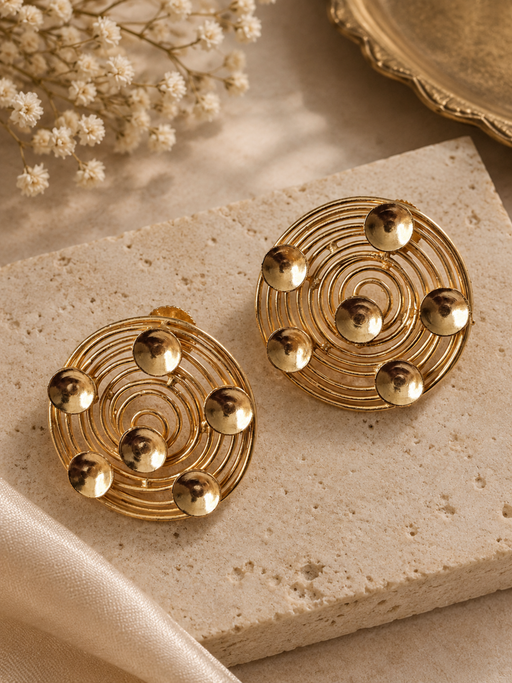 Celeste Spiral Statement Earrings