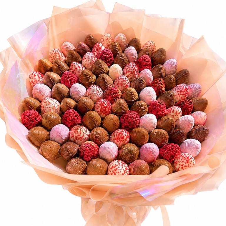 Grand Ruby & Red Velvet Strawberry Bouquet - Image 2