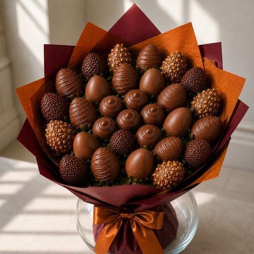 Golden Luxe Strawberry Bouquet