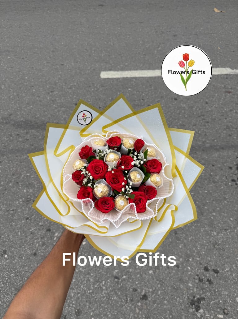 Premium Red Rose With Chocolate Bouquet π - Image 3