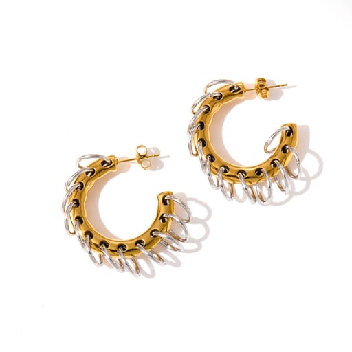 Leda Two-Tone Earrings