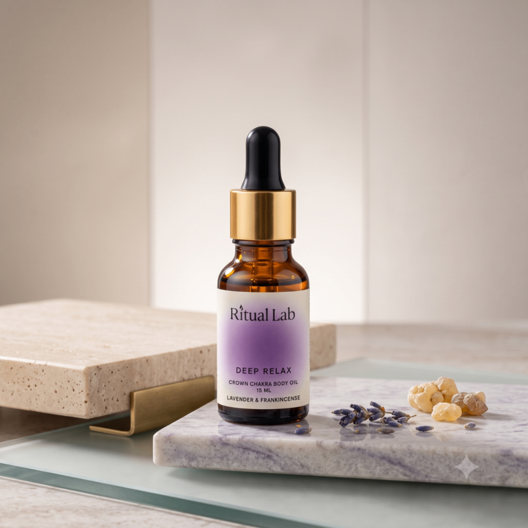 Deep relax | Lavender & Frankincense — Crown Chakra Body Oil - Image 1