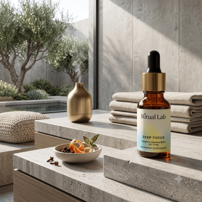 Deep focus | Grapefruit & Spearmint — Enhance Chakra Body Oil - Image 1