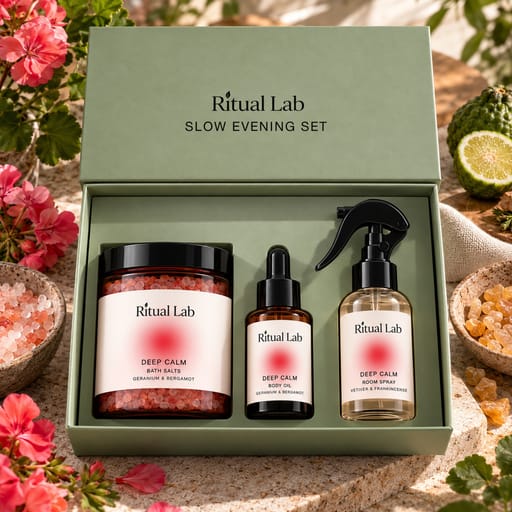 Relax gift set | Geranium & Bergamot — Slow Evening Set