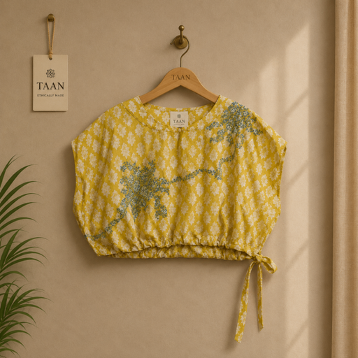 Yellow Silk Top