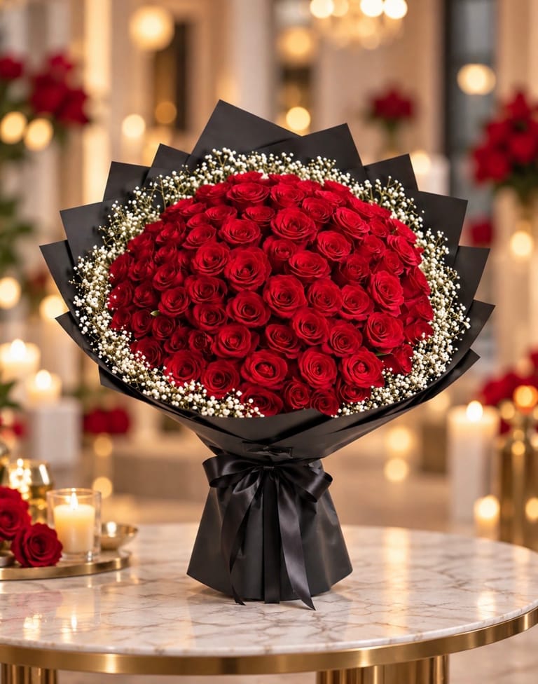 Premium 100 Roses Bouquet - Image 1