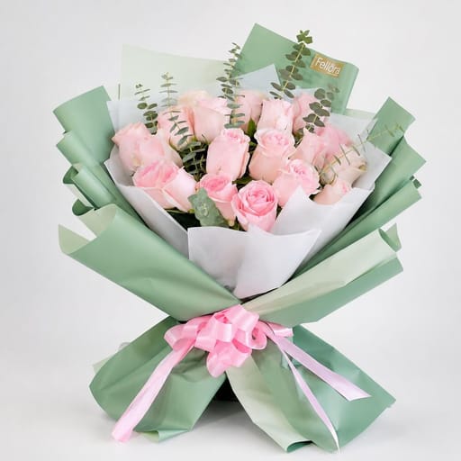 Bouquet Of Sweet Revival Pink Roses-A11