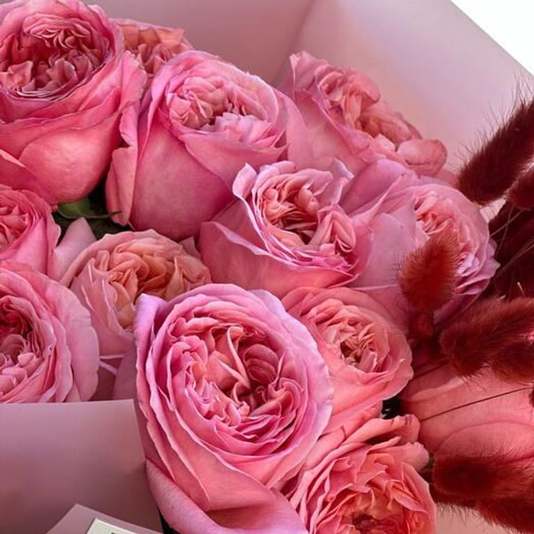 15 Luxury Pink Peony Rose Bouquet-A30 - Image 2
