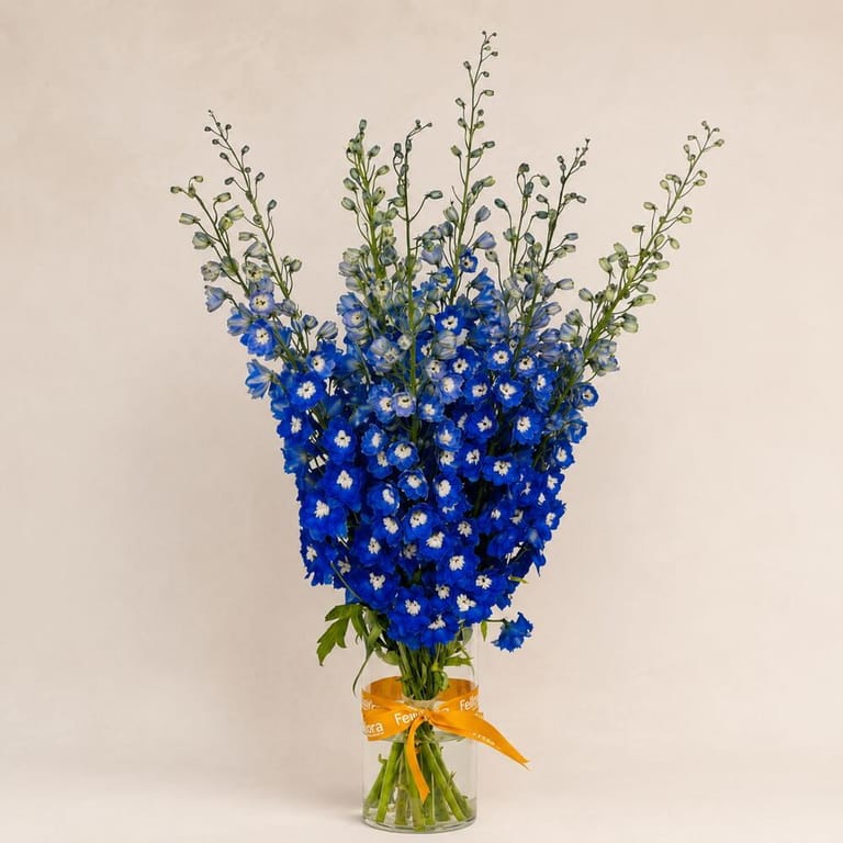 Blue Delphinium Vase-A51 - Image 1