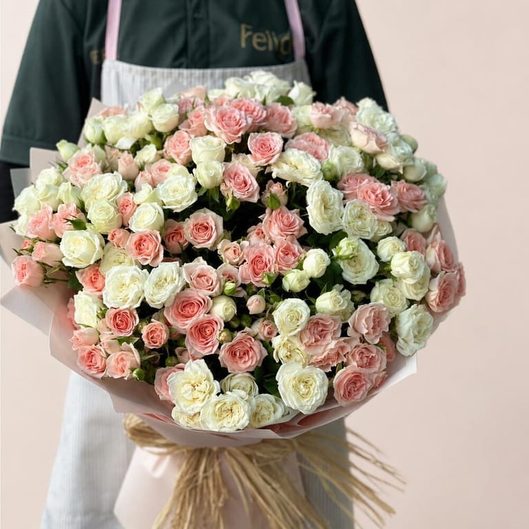 Blush Spray Rose Bouquet-A65 - Image 1