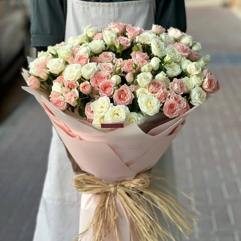 Blush Spray Rose Bouquet-A65 - Image 2