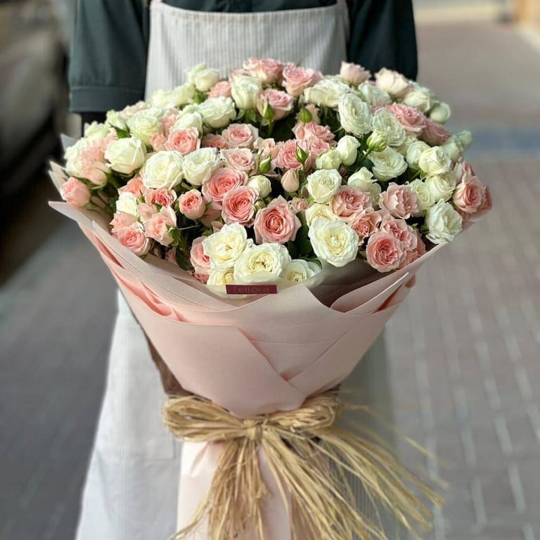 Blush Spray Rose Bouquet-A65 - Image 6