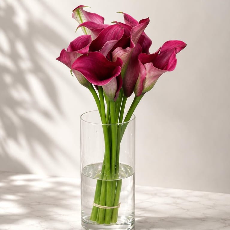 9 Dak Pink Calla Lily Vase-A88 - Image 1