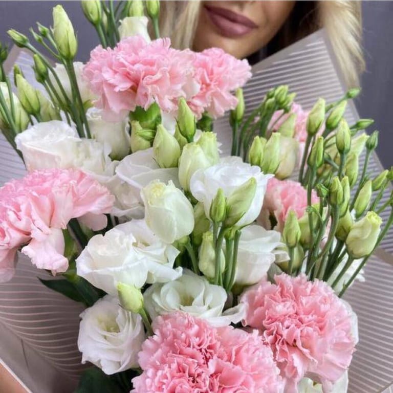 Carnation And Lisianthus Bouquet-A125 - Image 5