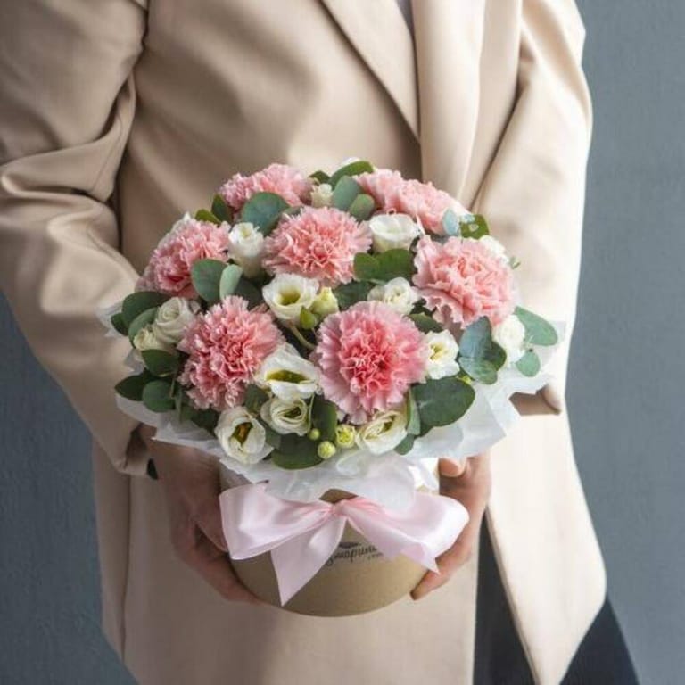 Box Of Carnation And Lisianthus-A115 - Image 6