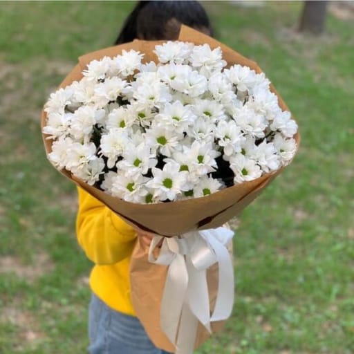 15 White Daisy Bouquet-A147