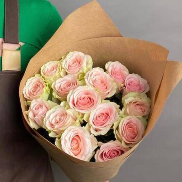 15 Blush Pink Rose Bouquet-A161 - Image 3