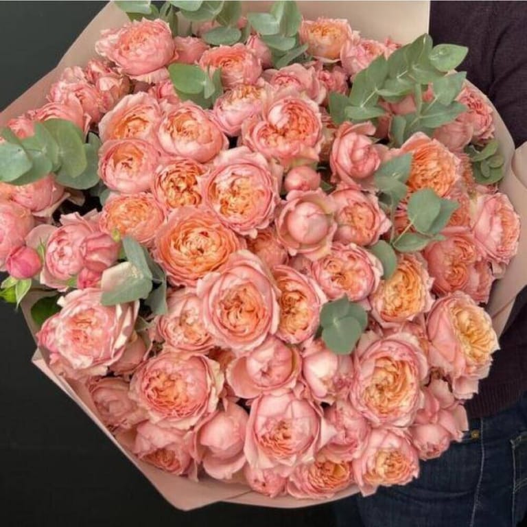 21 Julietta Peony Roses Bouquet-A180 - Image 2