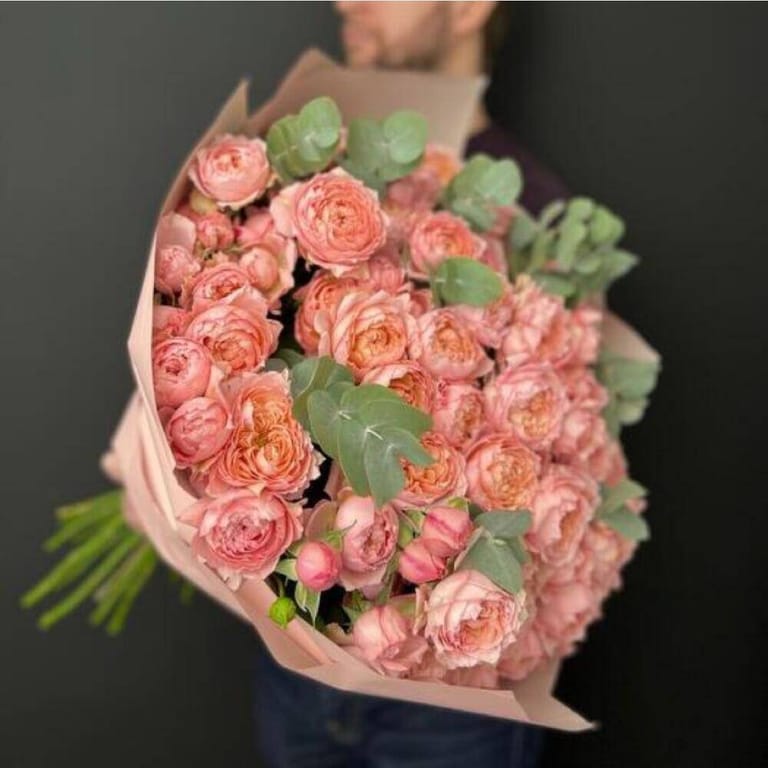 21 Julietta Peony Roses Bouquet-A180 - Image 3