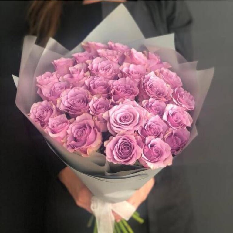 29 Tiara Purple Rose Bouquet-A205 - Image 1