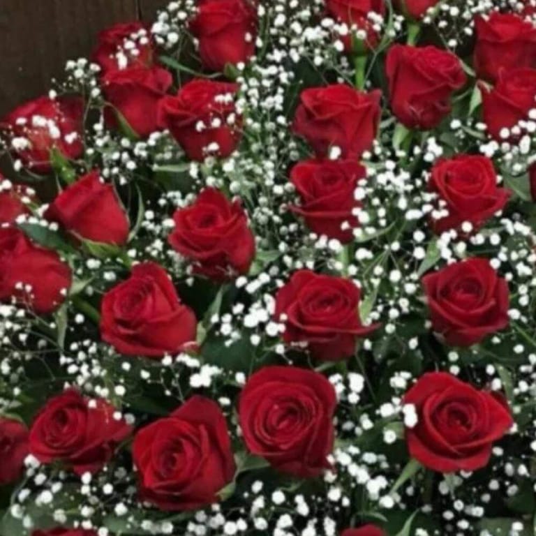 101 Luxury Red Roses Baby s Breath Arrangement-A215 - Image 2