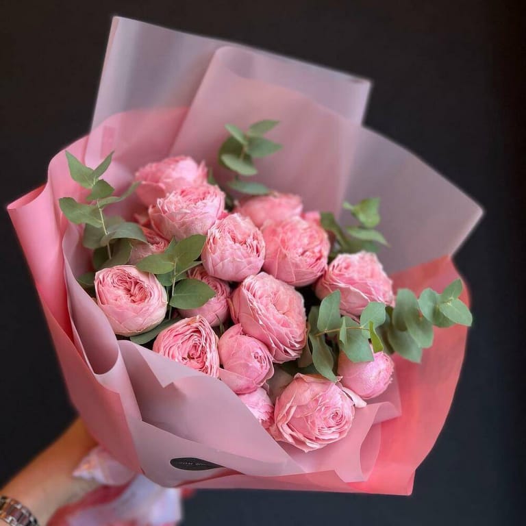 Bouquet Of 11 Peony Roses Mansfield Park-A344 - Image 1
