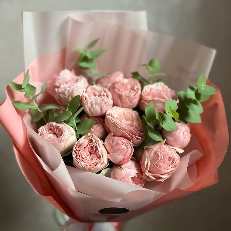 Bouquet Of 11 Peony Roses Mansfield Park-A344 - Image 2