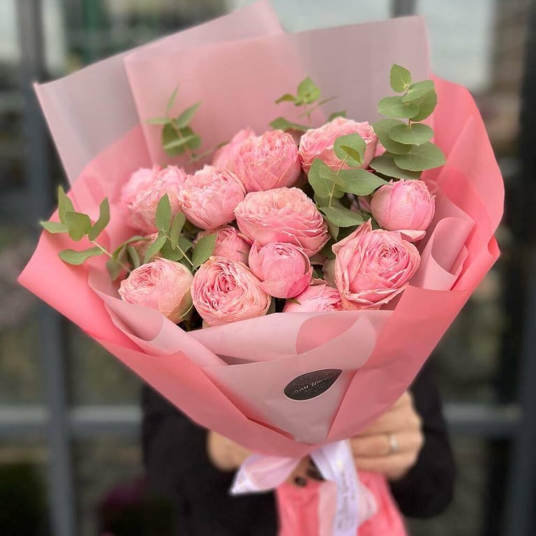 Bouquet Of 11 Peony Roses Mansfield Park-A344 - Image 5