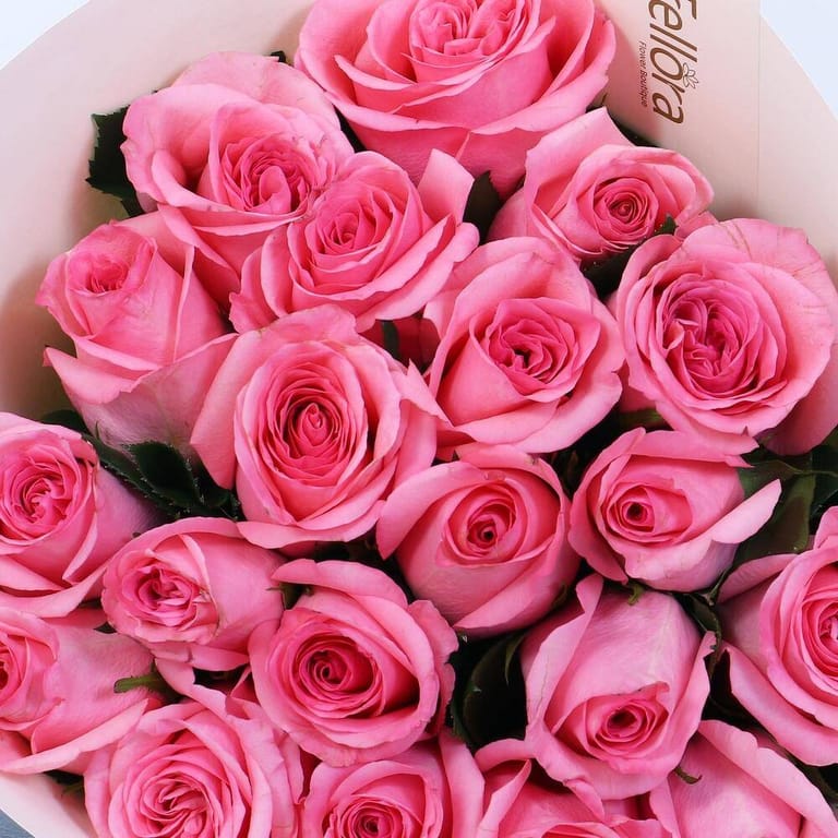 21 Pink Roses Bouquet-A314 - Image 2