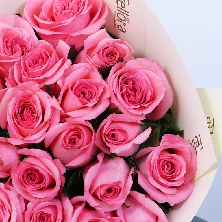 21 Pink Roses Bouquet-A314 - Image 5