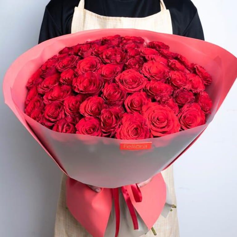 101 Premium Red Roses Luxury Bouquet-A399 - Image 2