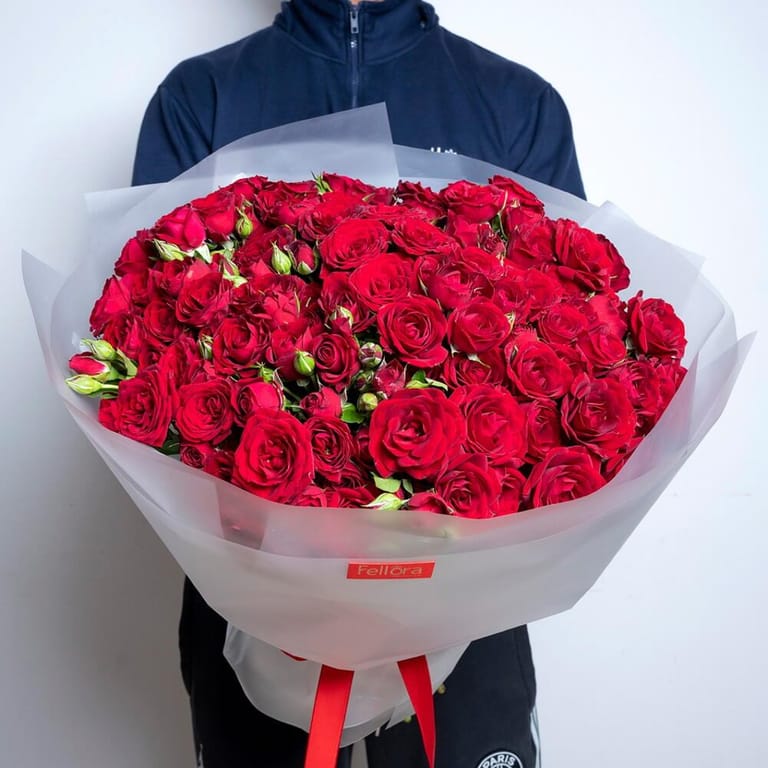 51 Red Spray Roses Bouquet-A415 - Image 2