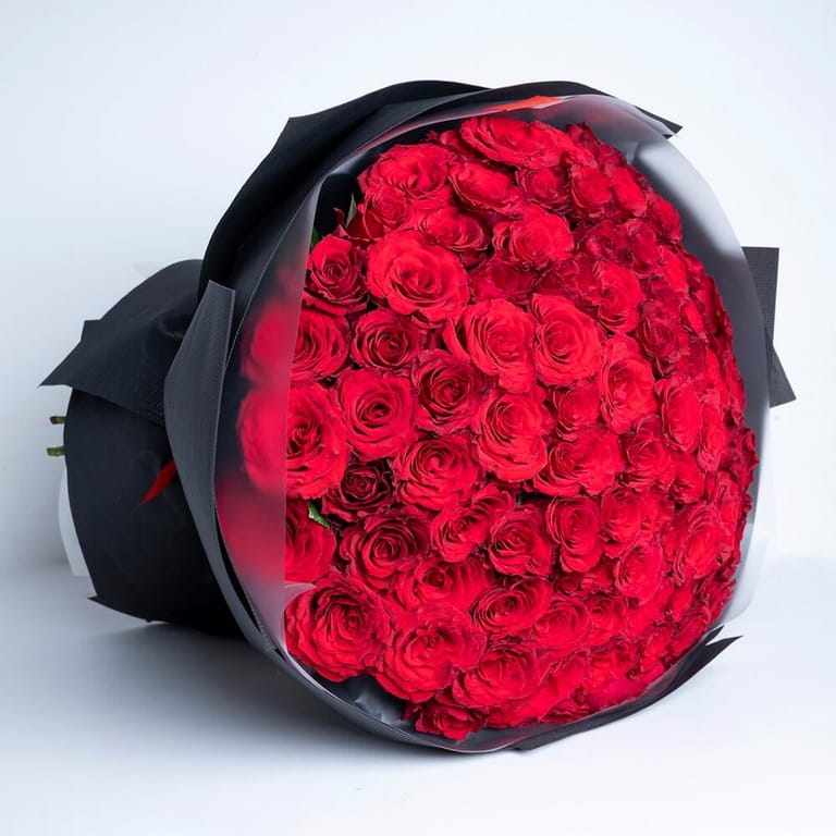 101 Luxury Red Roses Grand Bouquet-A398 - Image 4