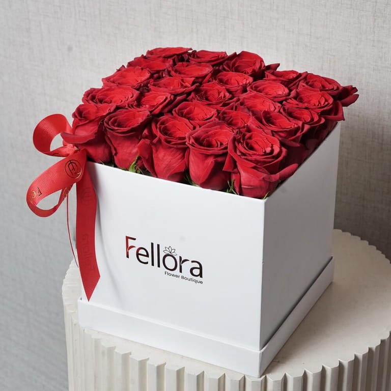 25 Red Roses Luxury Square Box Arrangement-A429 - Image 1