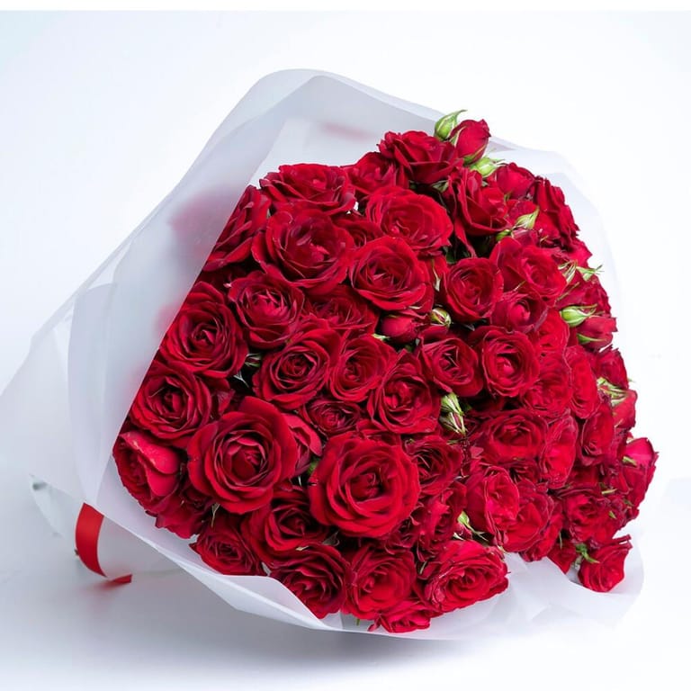 51 Red Spray Roses Bouquet-A415 - Image 3