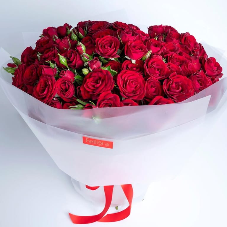 51 Red Spray Roses Bouquet-A415 - Image 4