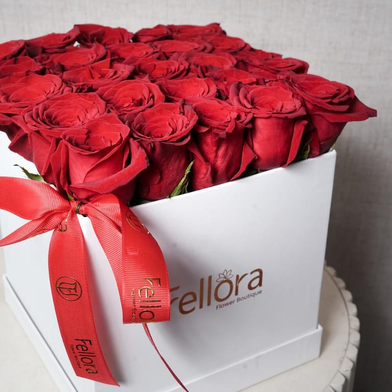 25 Red Roses Luxury Square Box Arrangement-A429 - Image 4