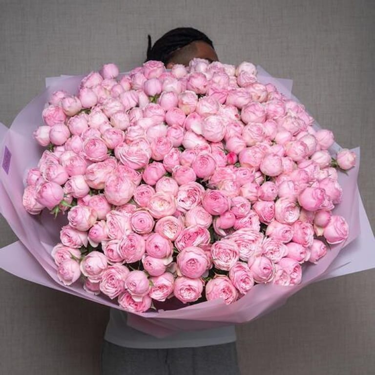 101 Grand Pink Peony Roses Luxury Bouquet-A564 - Image 2