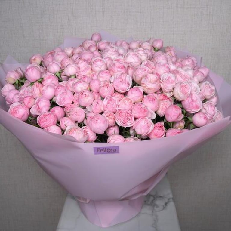 101 Grand Pink Peony Roses Luxury Bouquet-A564 - Image 4