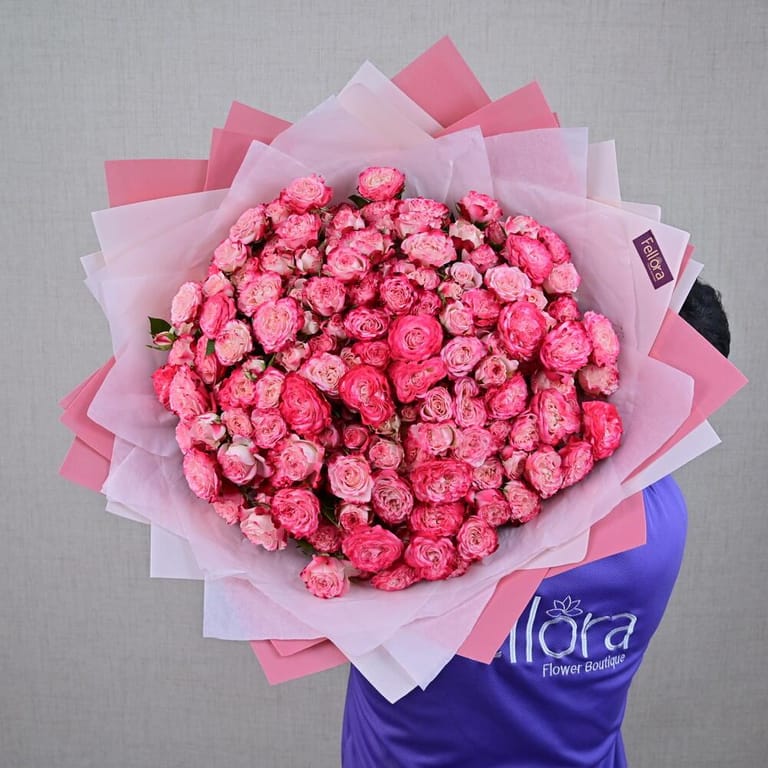 51 Sunset Garden Spray Rose Luxury Bouquet-A607 - Image 1