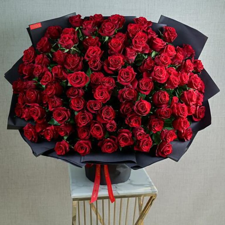 101 Premium Red Roses Grand Luxury Bouquet-A652 - Image 2
