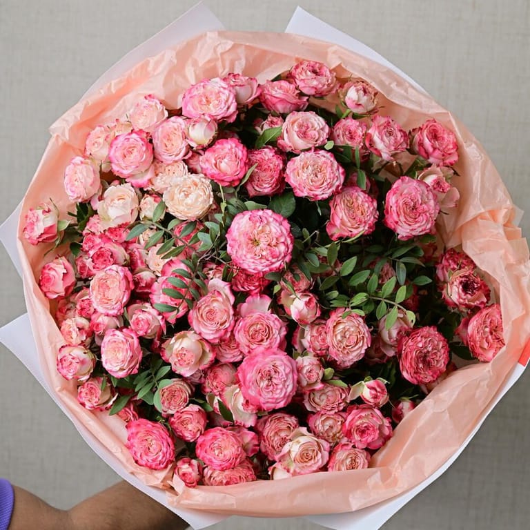 15 Sunset Garden Spray Rose Luxury Bouquet-A608 - Image 5